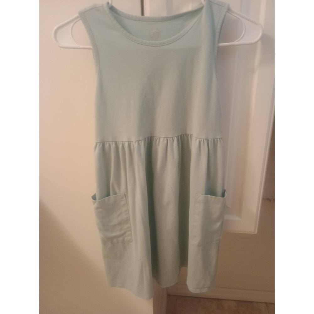 Girls Wonder nation Blue Sleeveless Sundress With Pockets Size Med 7/8